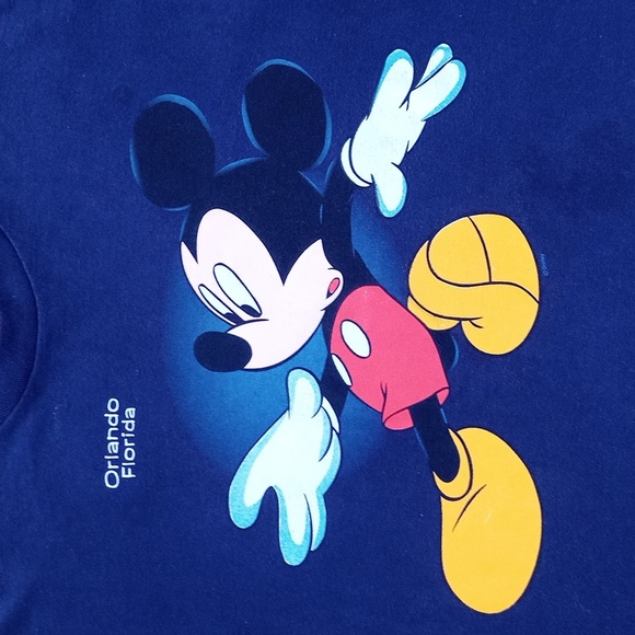 Vintage 80 90's Walt Disney MICKEY Mouse All Over Print Orlando Florida T-Shirt - Picture 3 of 8